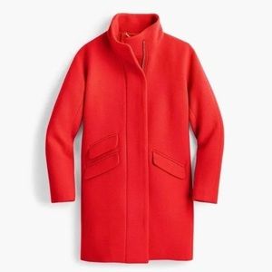 J.Crew Italian Wool Cocoon Coat Trench cerise red